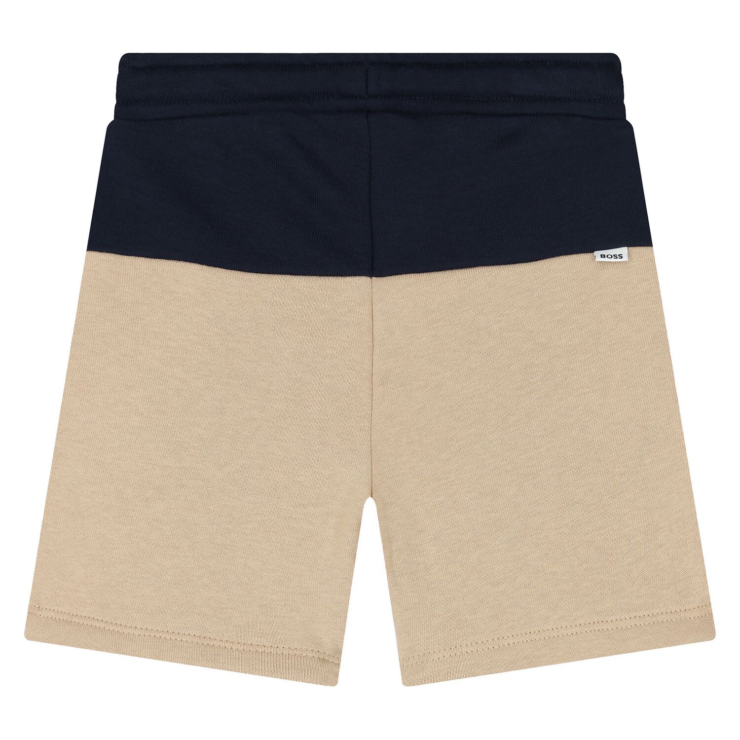 Younger Boys Navy Blue & Beige Logo Shorts, 2, hi-res image number null