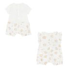 Baby Girls Ivory & Beige Rompers ( 2-Pack ), 1, hi-res