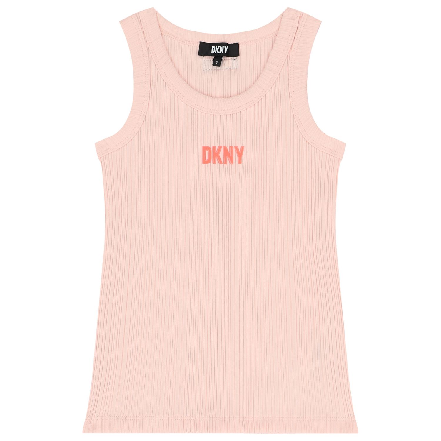 Girls Pink Logo Ribbed Top, 1, hi-res image number null