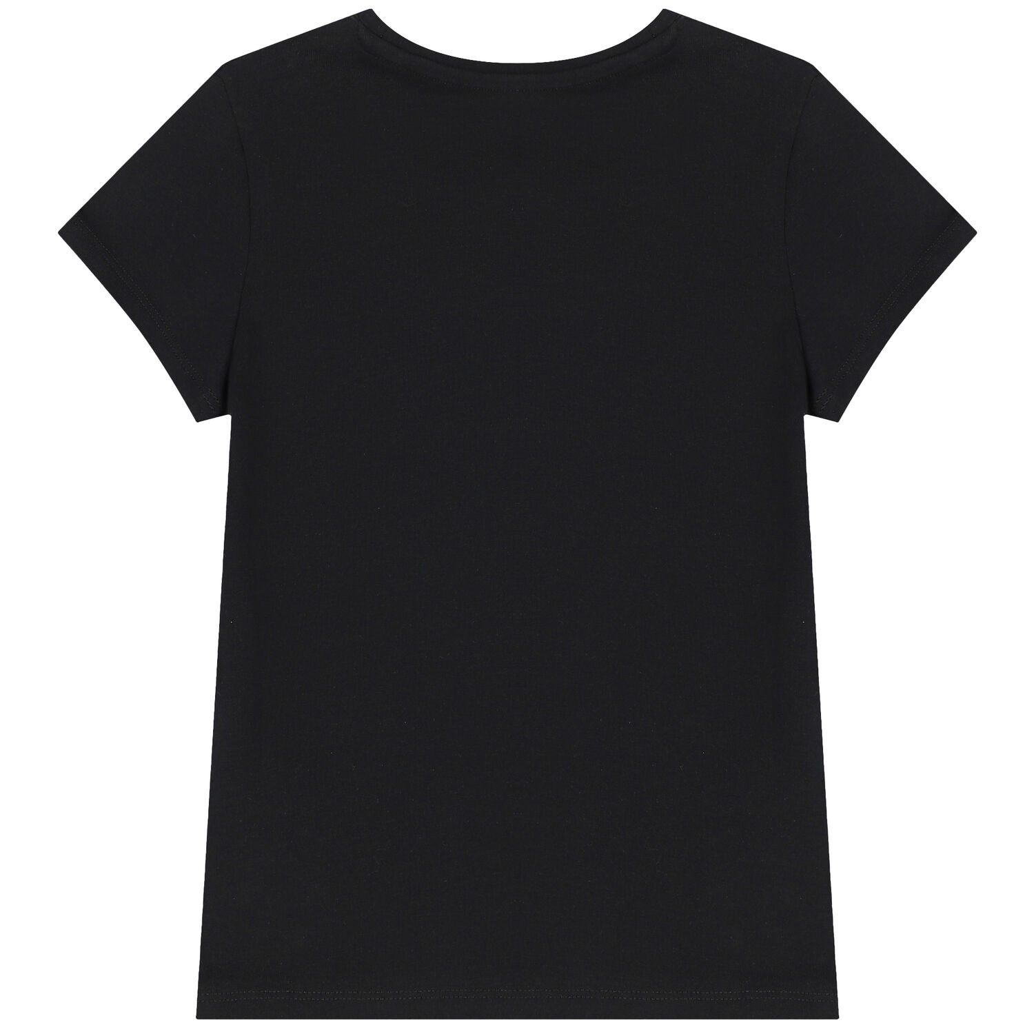 Girls Black Diamante Logo T-Shirt, 2, hi-res