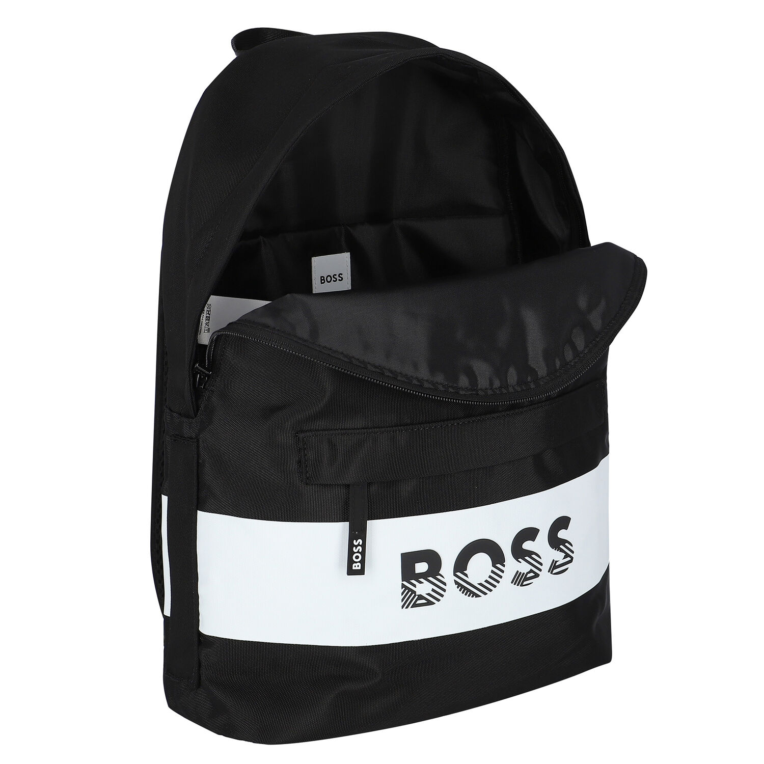 Boys Black Logo Backpack, 1, hi-res image number null
