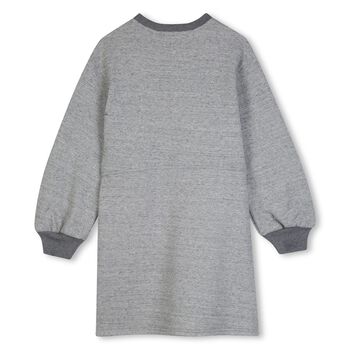 Girls Grey Logo Sweatshirt Dress