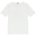 Boys White Logo T-Shirt, 1, hi-res