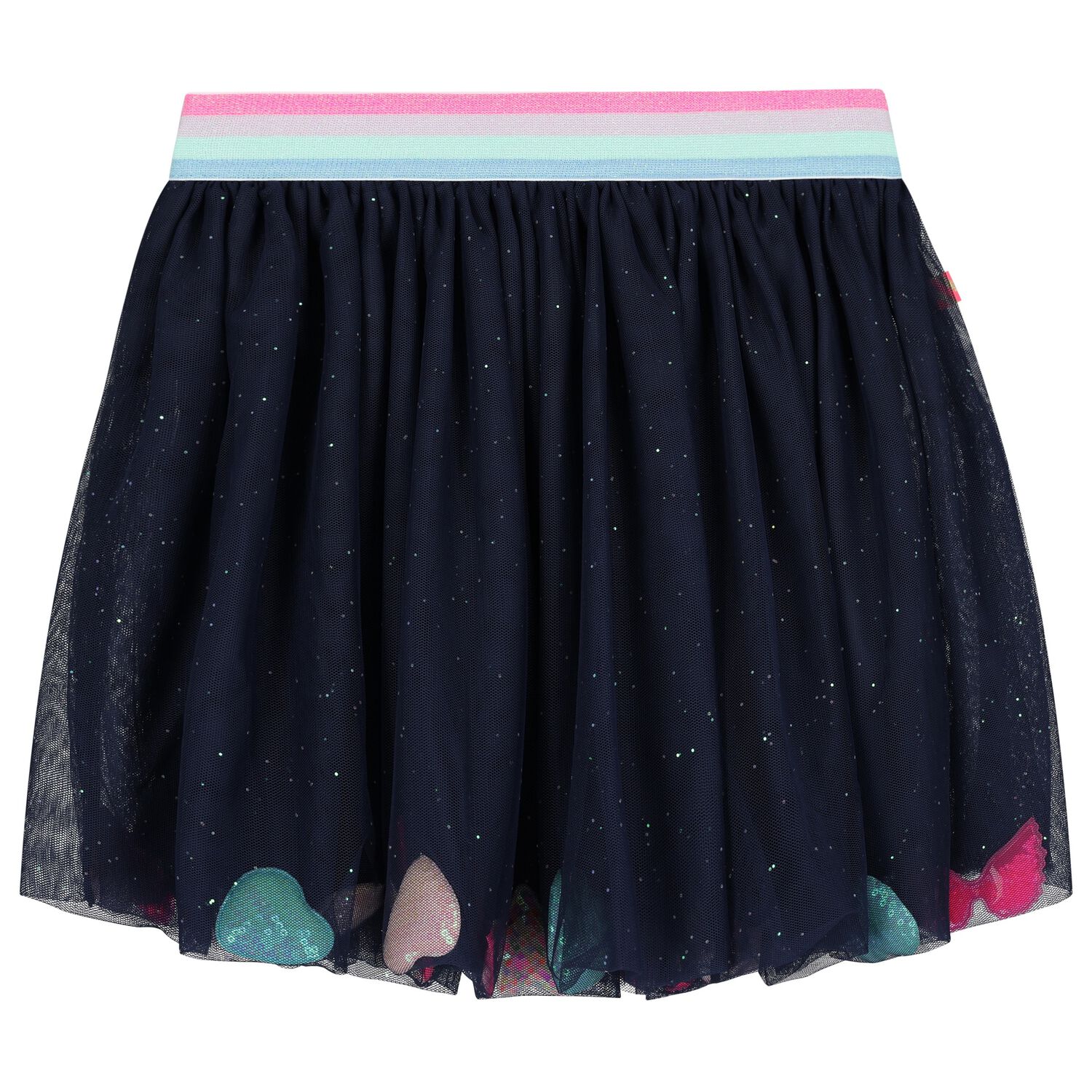 Girls Navy Blue Layered Tulle Skirt, 1, hi-res image number null