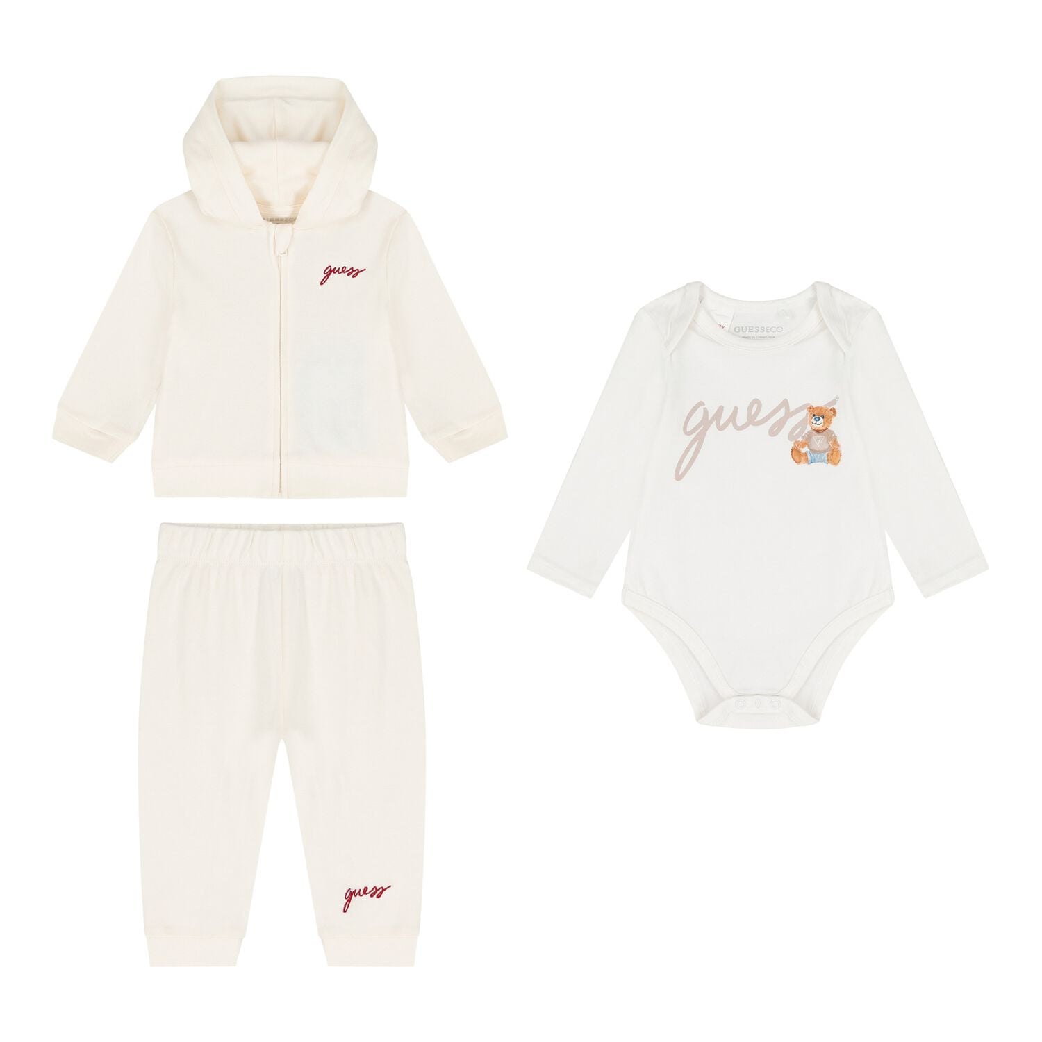 Baby Boys Ivory Logo Tracksuit Set, 2, hi-res
