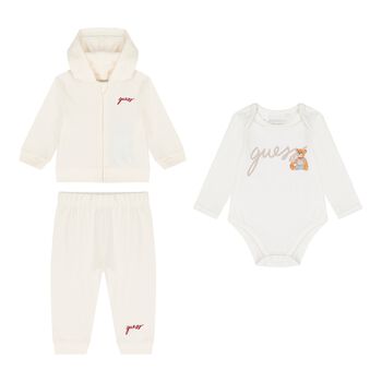 Baby Boys Ivory Logo Tracksuit Set