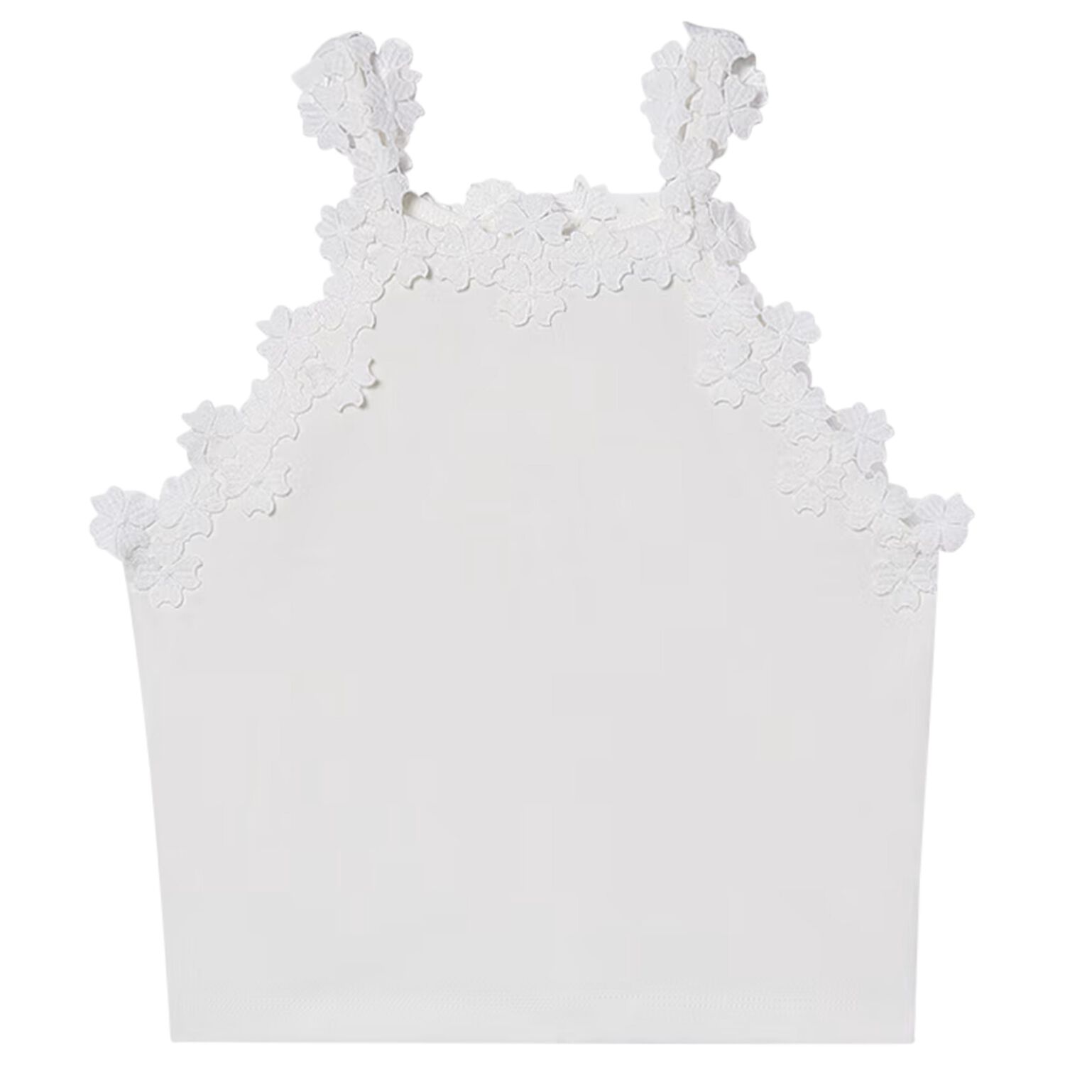 Girls White Lace Top, 1, hi-res