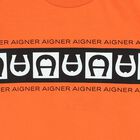 Younger Boy Orange Logo T-Shirt, 3, hi-res