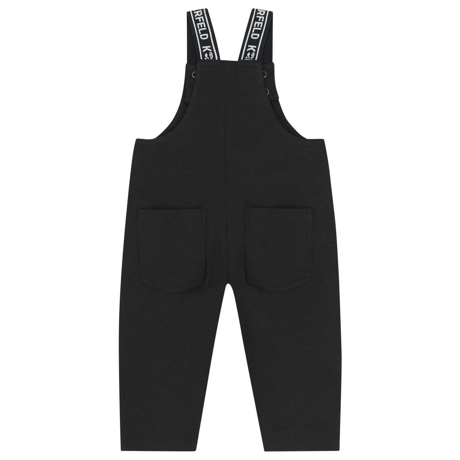 Baby Boys Black & White Ikonik Dungaree Set, 1, hi-res