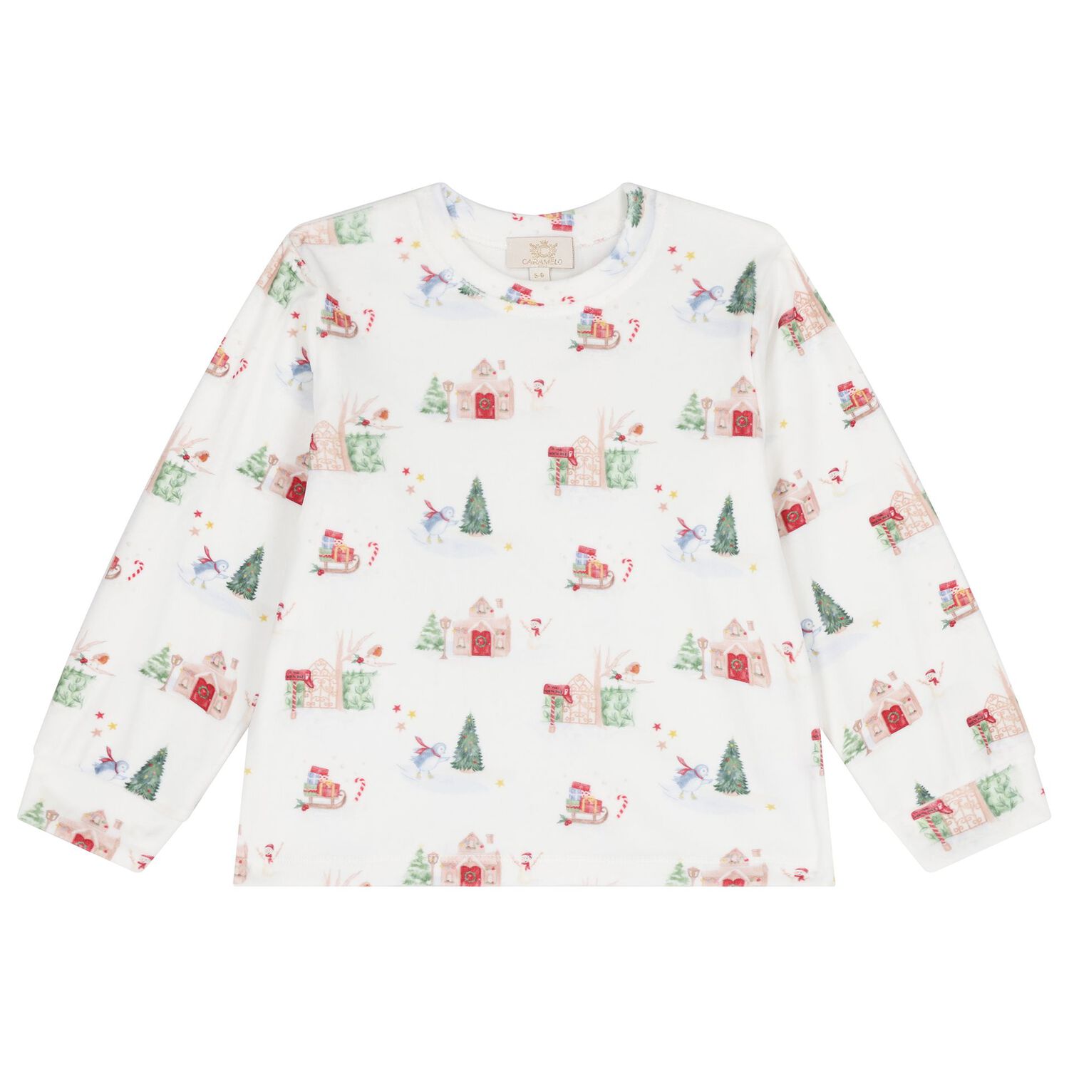 Boys Ivory Christmas Pyjamas, 1, hi-res