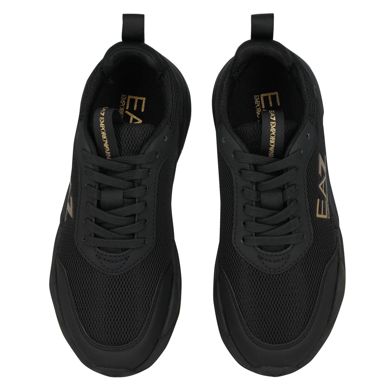Black Logo Trainers, 1, hi-res