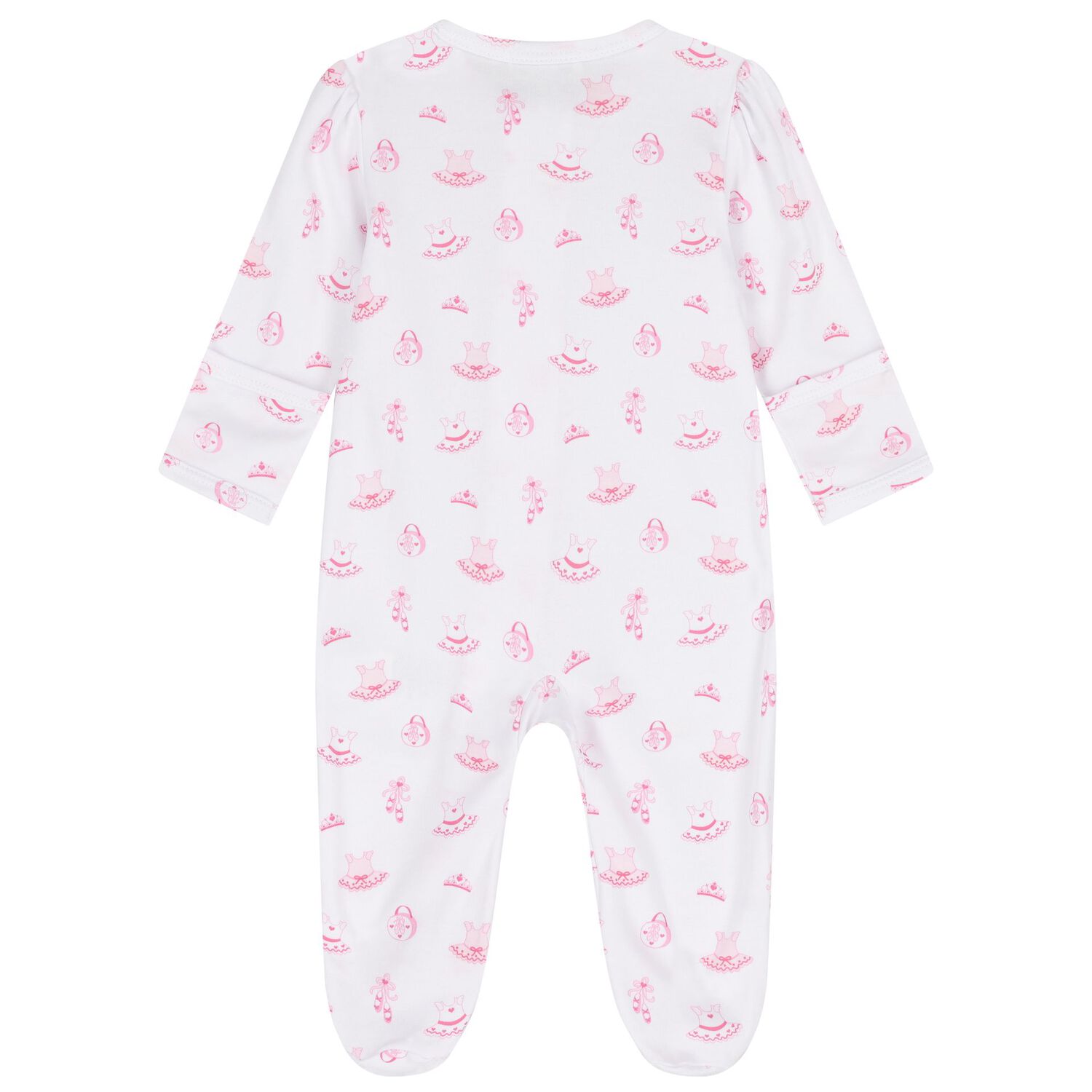 Baby Girls White & Pink Ready To Dance Babygrow, 1, hi-res image number null