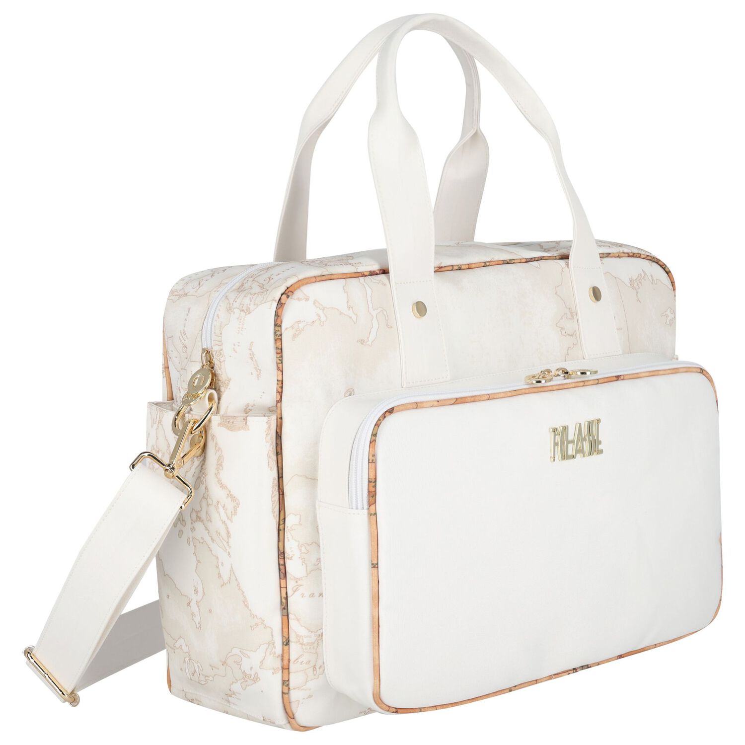 Ivory & Beige Geo Map Baby Changing Bag, 2, hi-res