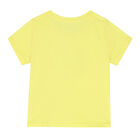 Girls Yellow Embellished Logo T-Shirt, 3, hi-res