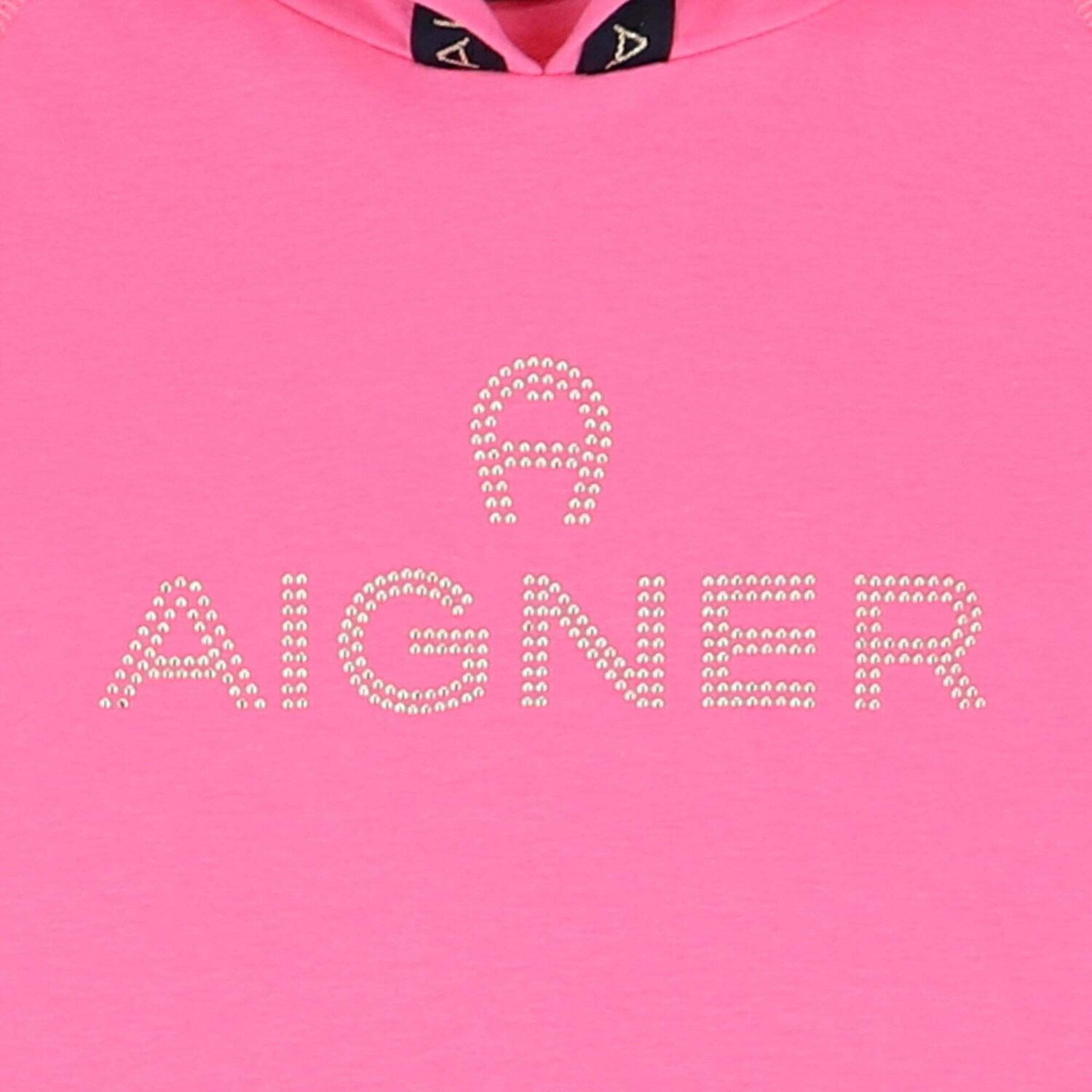 Girls Pink & Gold Logo Dress, 1, hi-res