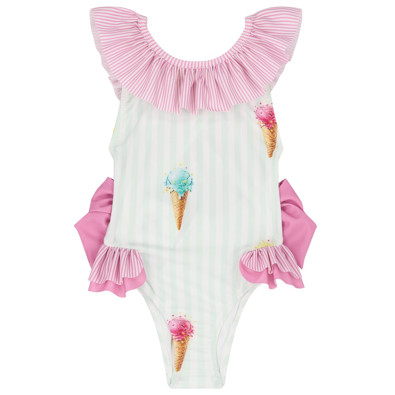 Girls Pink & Green Ice Cream Swimsuit, 1, hi-res image number null