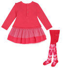 Girls Pink Tulle Hearts Dress Set, 1, hi-res