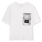 Boys White Logo T-Shirt, 1, hi-res