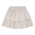 Girls Ivory Pleated Skirt, 2, hi-res