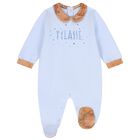 Baby Boys Blue & Beige Geo Map Babygrow Gift Set, 1, hi-res