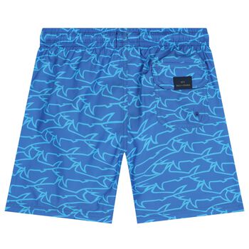 Boys Blue Shark Swim Shorts