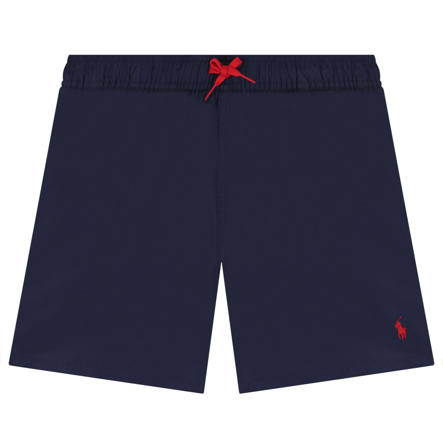 Boys Navy Blue Logo Swimshorts, 1, hi-res