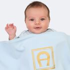 Baby Boys Blue & Gold Logo Blanket, 2, hi-res