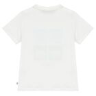 Younger Boys White Logo T-Shirt, 1, hi-res