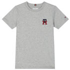 Boys Grey Logo T-Shirt, 3, hi-res
