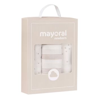 White & Beige Muslins (3-Pack)