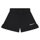 Girls Black Logo Shorts, 2, hi-res