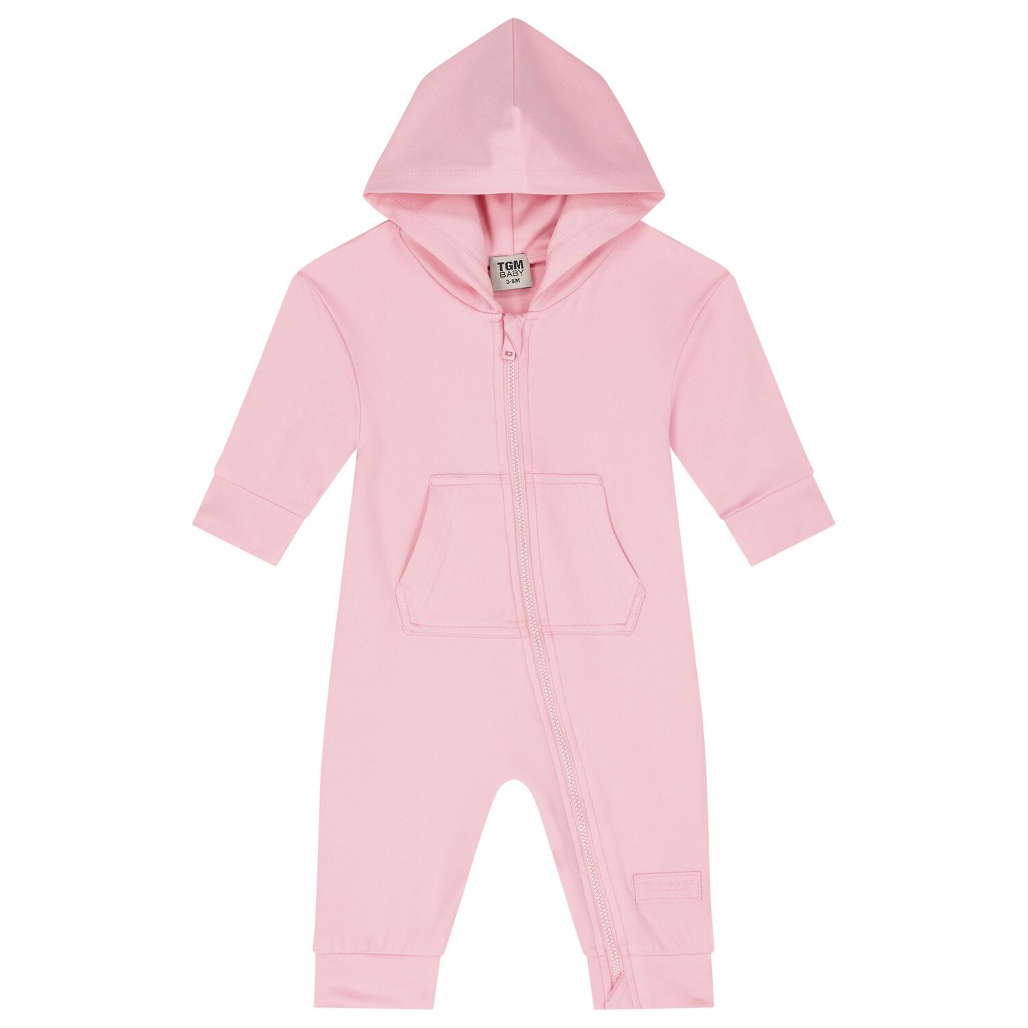 Baby Girls Pink Logo Softskin Romper, 2, hi-res