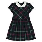 Girls Green Logo Tartan Dress, 1, hi-res