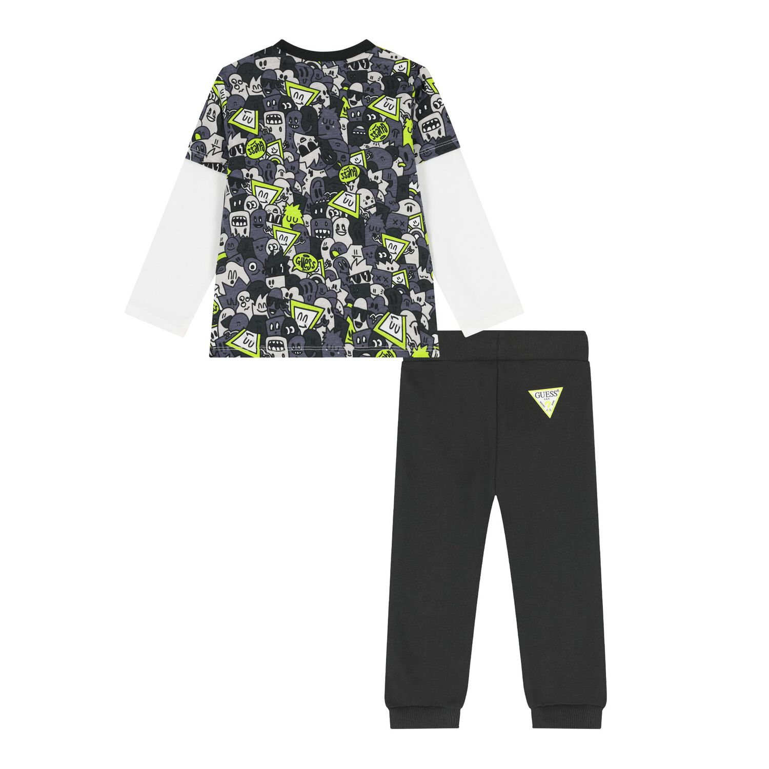 Baby Boys Grey Logo Joggers Set, 3, hi-res image number null