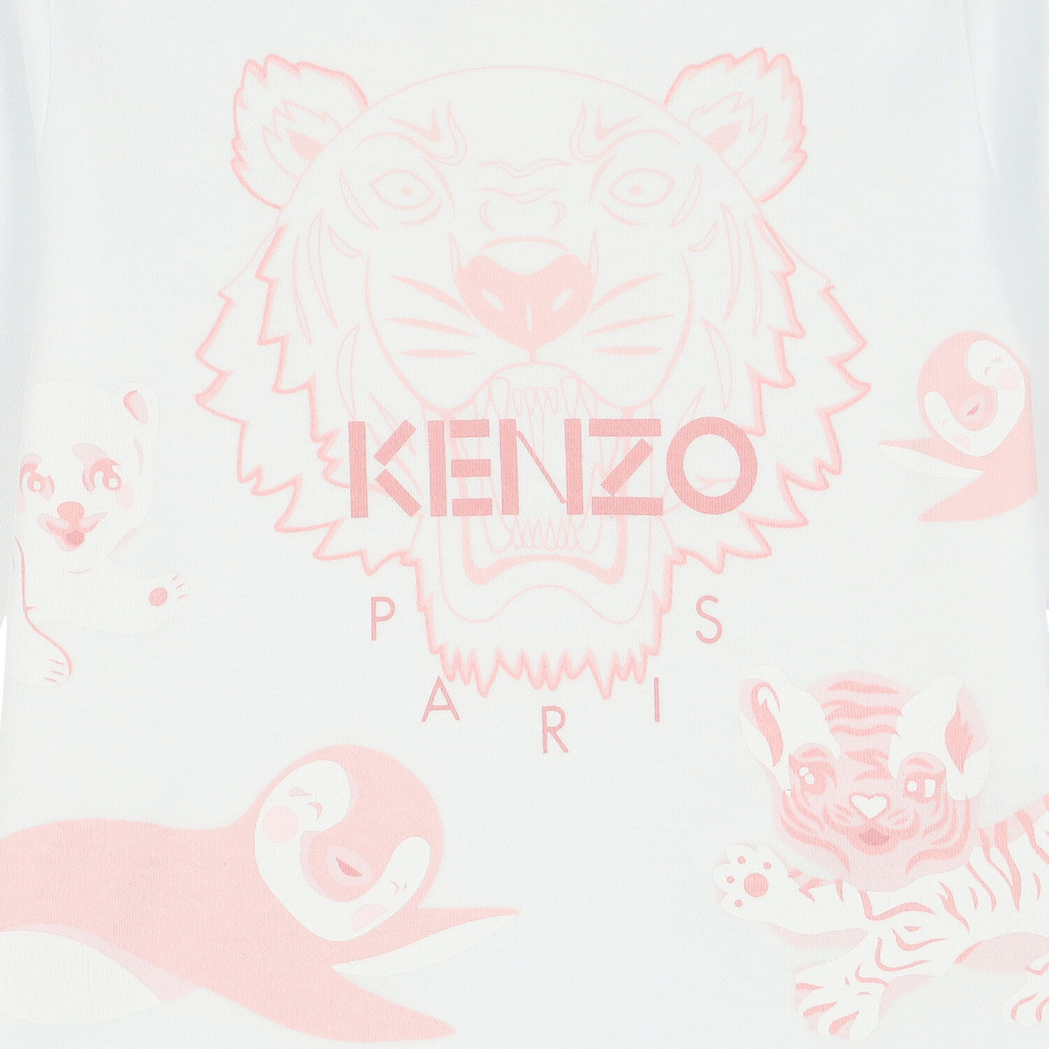 Baby Girls White Logo Long Sleeve Top, 1, hi-res