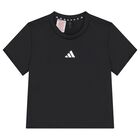 Girls Black Logo T-Shirt , 1, hi-res