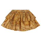 Girls Beige Geo Map Skirt, 1, hi-res