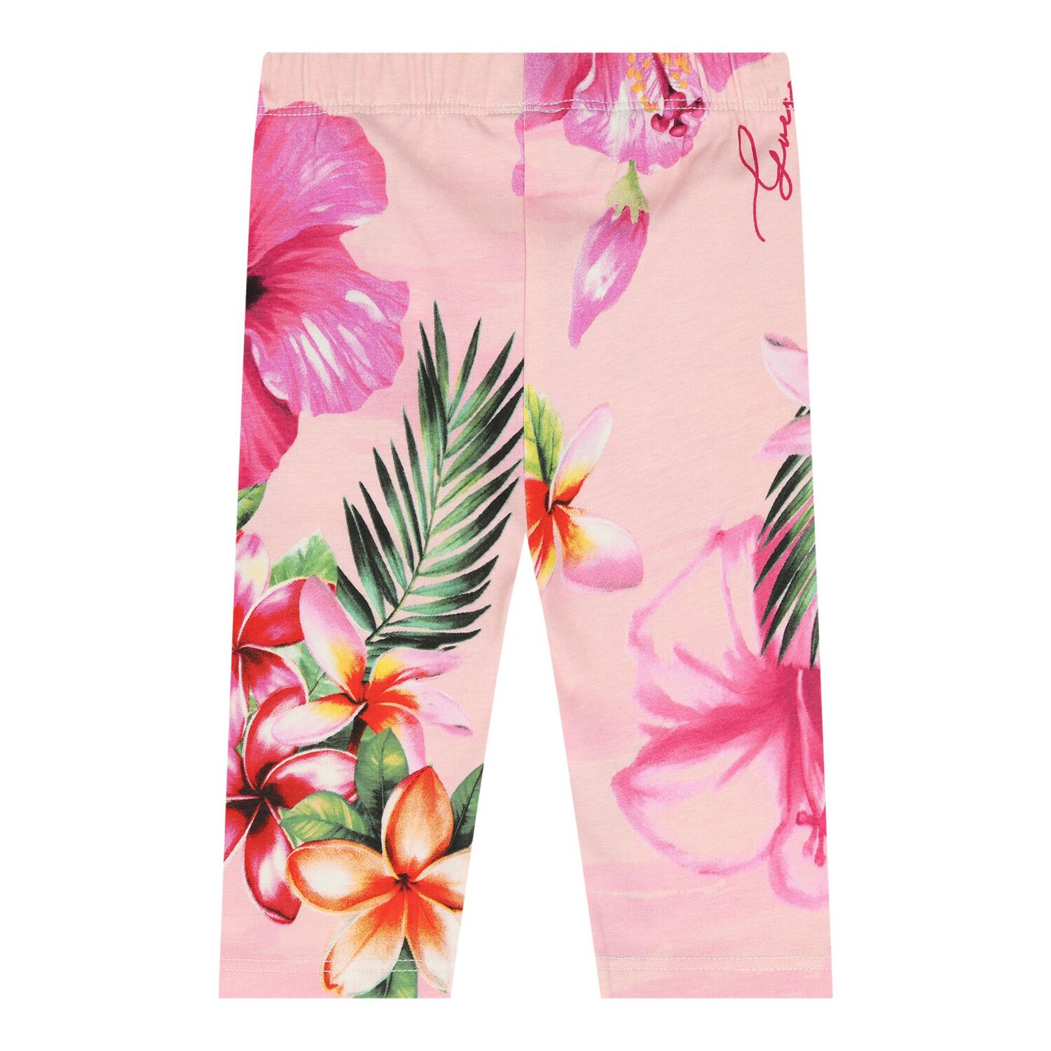 Baby Girls Pink Floral Logo Leggings Set, 1, hi-res