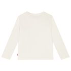 Girls Ivory Hearts Long Sleeve Top, 1, hi-res