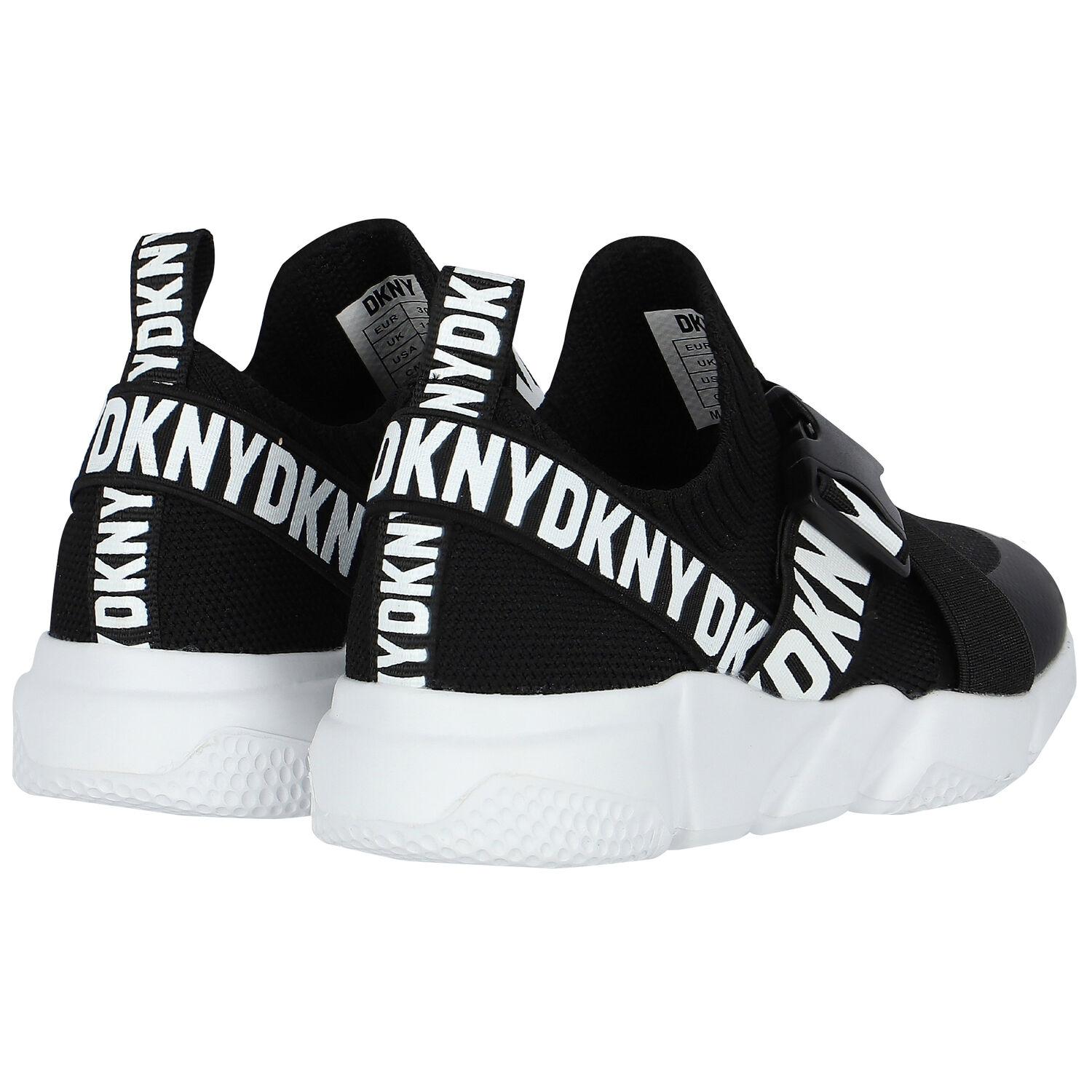 Black Logo Trainers, 1, hi-res