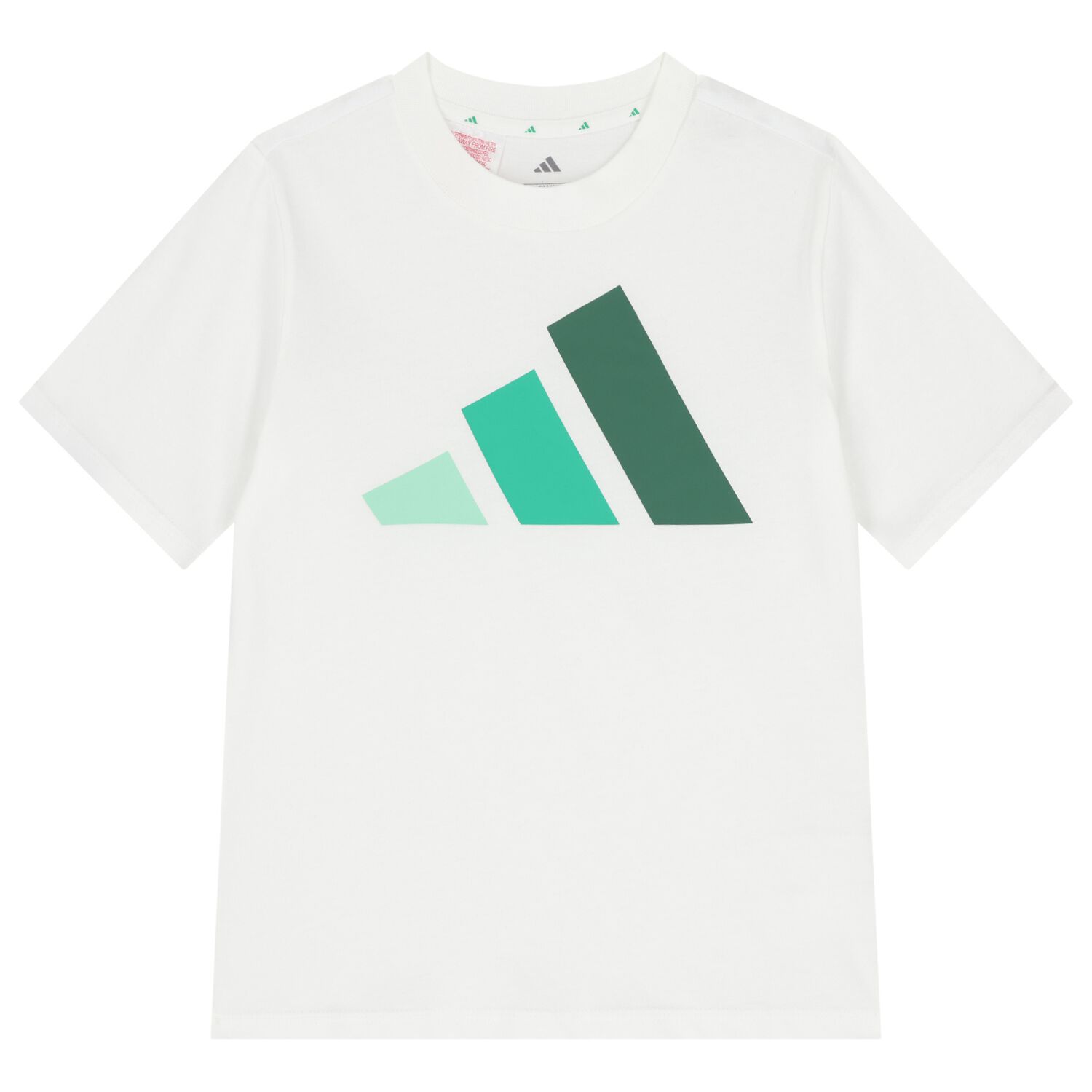 White & Green Logo T-Shirt, 1, hi-res