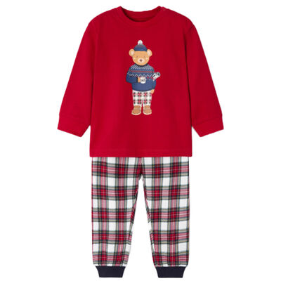 Younger Boys Red & White Pyjamas