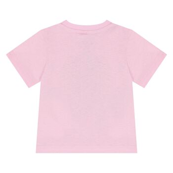 Younger Girls Pink Logo Strawberry T-Shirt
