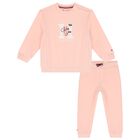 Baby Girls Pink Logo Tracksuit, 1, hi-res