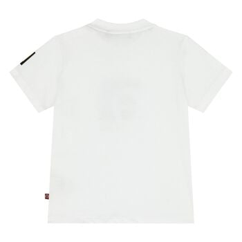 Younger Boys White Logo T-Shirt