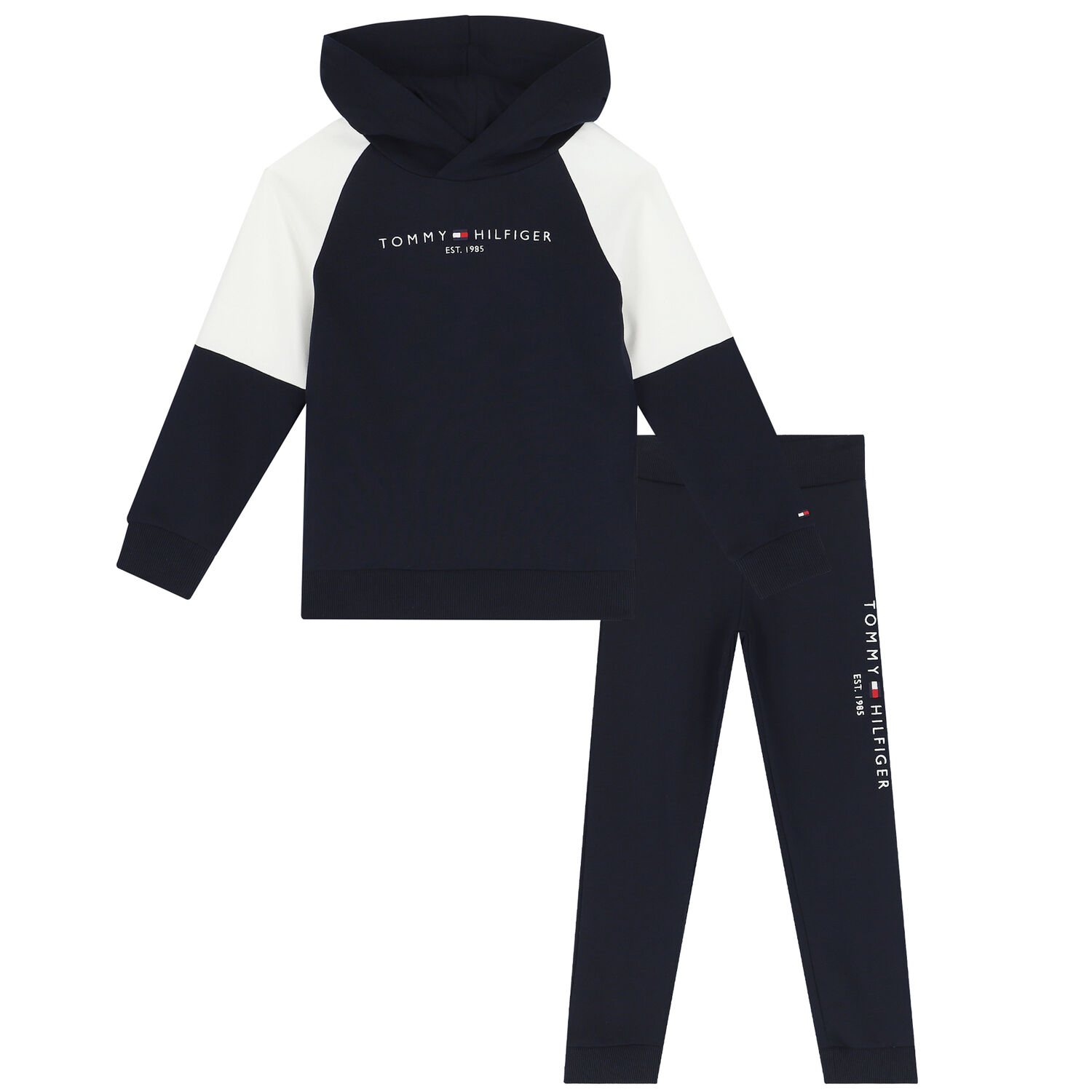 Boys Navy & White Logo Tracksuit, 1, hi-res