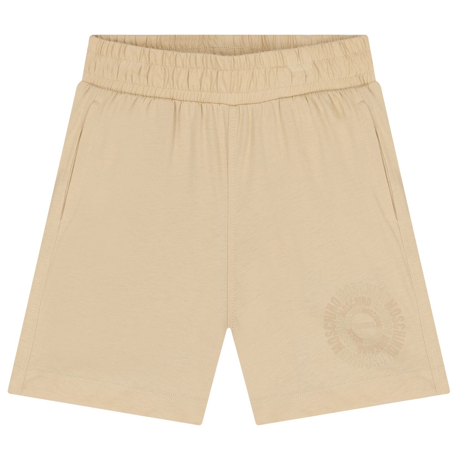 Boys Beige Logo Shorts Set, 2, hi-res