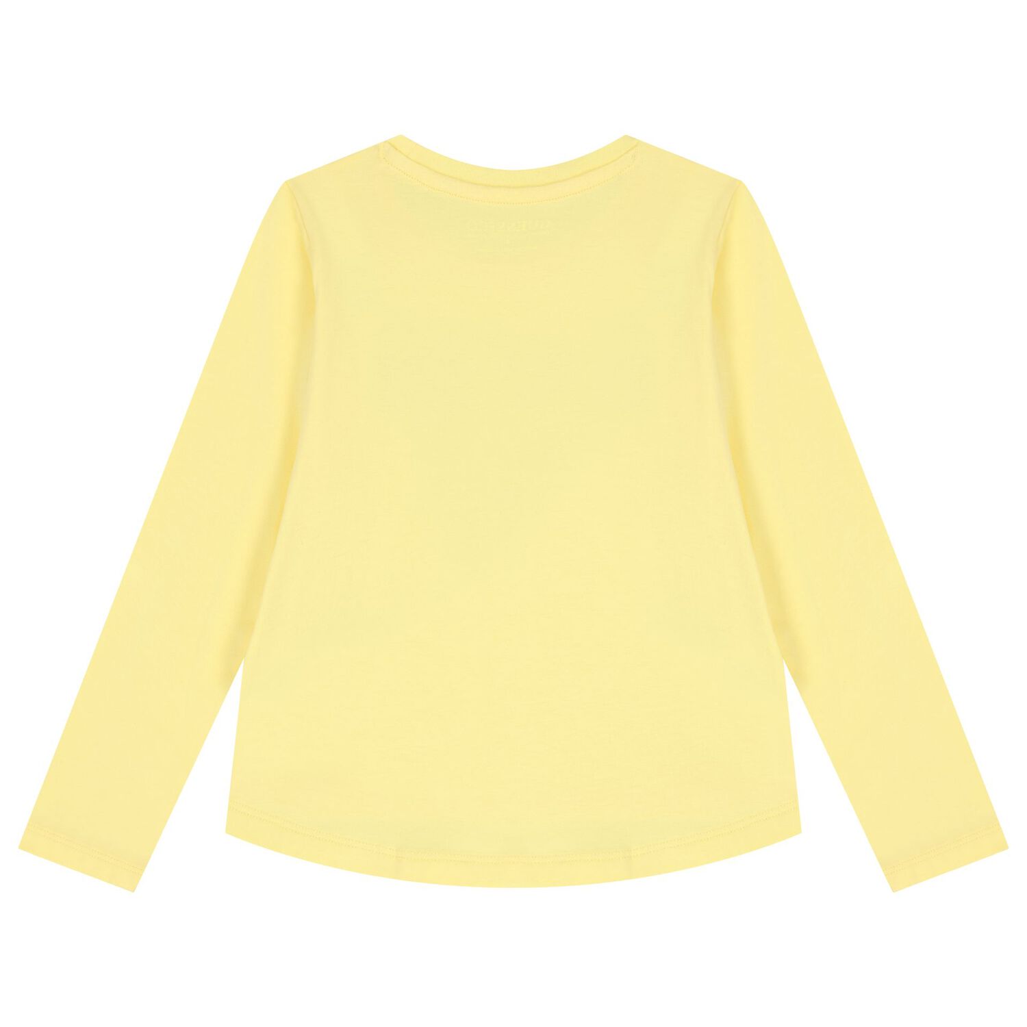 Girls Yellow Logo Sequin Long Sleeve Top, 2, hi-res