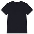 Boys Navy Blue Logo T-Shirt, 2, hi-res