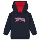 Boys Navy Blue Logo Tracksuit, 2, hi-res